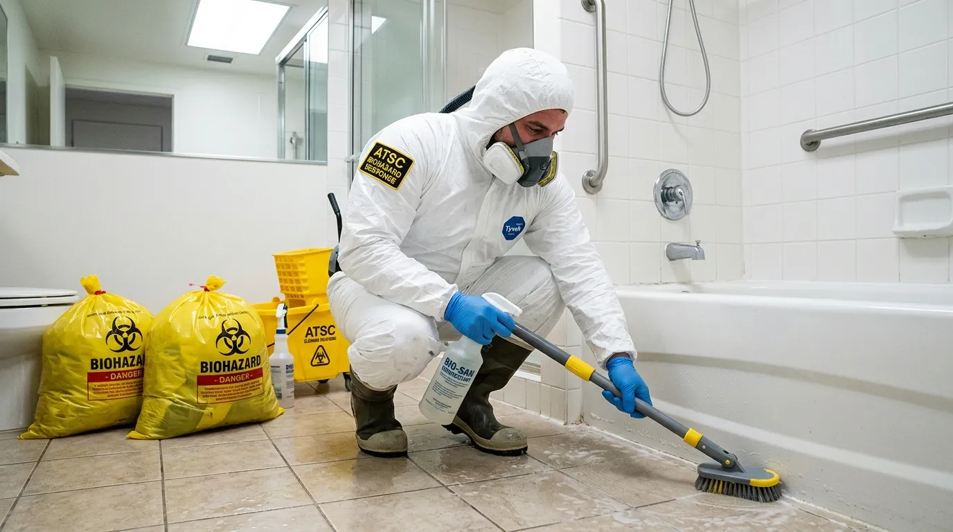 Decontamination equipment deployed for Blood Cleanup in Larkfield-Wikiup